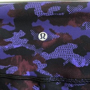 lululemon athletica Pants - Lululemon blue, black & plum hi waist crops sz 10 lululemon athletica Pants - Lululemon blue, black & plum hi waist crops sz 10